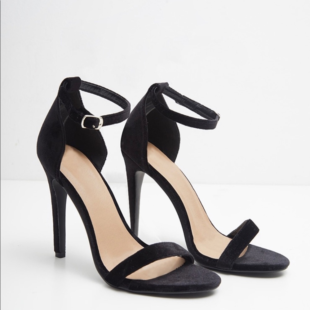 Black Velvet High Heels